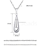 Non-Tarnish 316 Surgical Stainless Steel Pendant Necklaces PW-WG74635-01-3