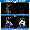 2-Tier Transparent Acrylic Game Controller Display Stand Holders ODIS-WH0002-11-4