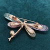 Dragonfly Alloy Rhinestone Brooches PW-WGB100C-01-2