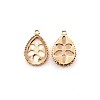 Brass Pendant Cabochon Settings KK-WH0044-20RG-1