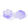 Transparent Two Tone Spray Painted Glass Bead Caps A-GLAA-Q089-002B-004-2