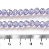 Baking Painted Transparent Glass Beads Strands DGLA-A034-J6MM-D03-4