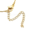 Brass & Plastic Pearl Letter Pendant Box Chain Necklaces for Women NJEW-U017-01G-24-4