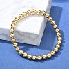 Brass Beaded Stretch Bracelets for Men Women BJEW-G736-08G-1