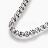 Non-Tarnish 304 Stainless Steel Box chain Necklaces NJEW-F242-13P-E-2