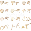 Brass Stud Earring Findings KK-BC0005-44G-1