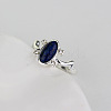 Alloy with Natural Lapis Lazuli Finger Rings FS-WGF3EDB-05-1