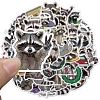 50Pcs Cute Little Raccoons PVC Self-Adhesive Stickers STIC-D280-02-4