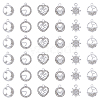 SUPERFINDINGS 36Pcs 6 Style Alloy Rhinestone Charms ALRI-FH0001-18-1