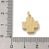 Brass Micro Pave Cubic Zirconia Pendants KK-R002-09G-3