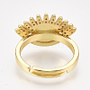 Adjustable Brass Micro Pave Cubic Zirconia Finger Rings RJEW-S044-025-3