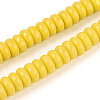 Opaque Spray Painted Glass Beads X-GLAA-ZX008-8mm-18K-1
