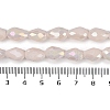 Opaque Solid Color Electroplate Glass Beads Strands EGLA-N013-P8mm-B08-4