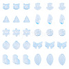 64Pcs Gradient Color Transparent Glass Beads GLAA-TA0003-48B-1