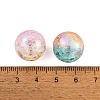 UV Plating Rainbow Iridescent Two Tone Acrylic Beads PACR-C009-04-3