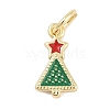 Brass Enamel Charms KK-Q028-43G-1