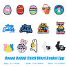 56Pcs 14 Style Easter Theme PVC Plastic Cabochons KY-FH0001-21-2