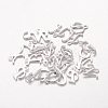 Silver Color Plated Alloy Letter Pendants PALLOY-J718-01S-1
