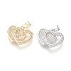 Brass Micro Pave Cubic Zirconia Pendants ZIRC-I032-47-1