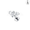 G23 Titanium Micro Pave Clear Cubic Zirconia Cartilage Earrings WG0DE3D-18-1