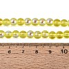 Transparent Electroplate Glass Beads Strands EGLA-Q132-6MM-01A-01-4