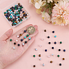 140Pcs Natural & Synthetic Gemstone Pendants PALLOY-AR00044-3