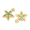 Brass Micro Pave Cubic Zirconia Pendants KK-D005-06E-G-2
