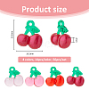 56Pcs 4 Colors Transparent Resin Pendants RESI-FH0001-64-2
