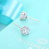 Exquisite 925 Sterling Silver Cubic Zirconia Stud Earrings EJEW-BB20094-4