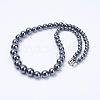 Electroplate Magnetic Synthetic Hematite Jewelry Sets SJEW-G060-03A-2