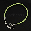 Trendy Braided Imitation Leather Bracelet Making BJEW-S076-013-2