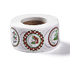 8 Patterns Christmas Round Dot Self Adhesive Paper Stickers Roll X-DIY-A042-01B-2