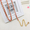 Alloy & Plastic Round Beads Twisted Belly Chains WGB594E-06-2