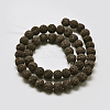 Natural Lava Rock Round Bead Strands G-I124-10mm-12-1