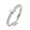 Rack Plating Brass Clear Cubic Zirconia Constellation Adjustable Rings for Women RJEW-S407-08P-04-1