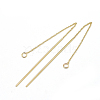 Brass Chain Stud Earring Findings KK-T032-165G-1