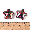 Christmas UV Plating Printed Opaque Acrylic Beads MACR-N018-06B-3