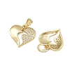 Brass Micro Pave Cubic Zirconia Pendants ZIRC-I367-12G-13-2
