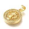 Rack Plating Brass with Cubic Zirconia Pendants KK-Z086-33G-01-2