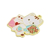 Valentine's Day Alloy Enamel Pendants ENAM-Z015-03G-04-2