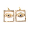 Brass Micro Pave Cubic Zirconia Pendants ZIRC-P092-023G-RS-2