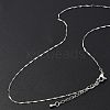 Brass Link Chain Necklaces for Women NJEW-D302-35P-3