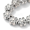 Tibetan Style Flower Alloy Bead Strands TIBEB-O007-13-NR-1