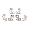 Non-Tarnish 3 Pairs 304 Stainless Steel Triple Heart Stud Earrings for Women EJEW-K279-04P-1