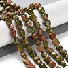 Natural Unakite Beads Strands G-P497-01C-15-2