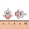 Halloween Theme Rack Plating Luminous Alloy Enamel Pendants ENAM-N056-232P-1-4