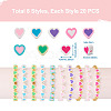 Craftdady 160Pcs 8 Styles Handmade Polymer Clay Beads CLAY-CD0001-11-9