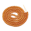 Baking Paint Imitation Jade Glass Round Bead Strands X1-DGLA-Q021-8mm-12-2