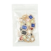 24Pcs 6 Styles Alloy Glass Pendants FIND-FS0003-20-6