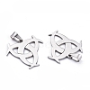 Boy Jewelry Original Color 201 Stainless Steel Triangle Knot Pendants STAS-I032-228-2